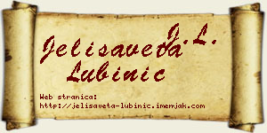 Jelisaveta Lubinić vizit kartica